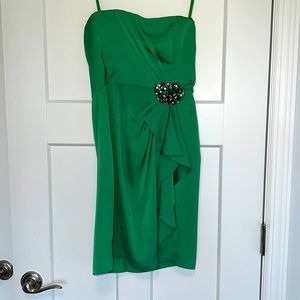 BCBG Green Embellished Mini Dress